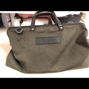 John Varvatos Army Green Weekender Bag New